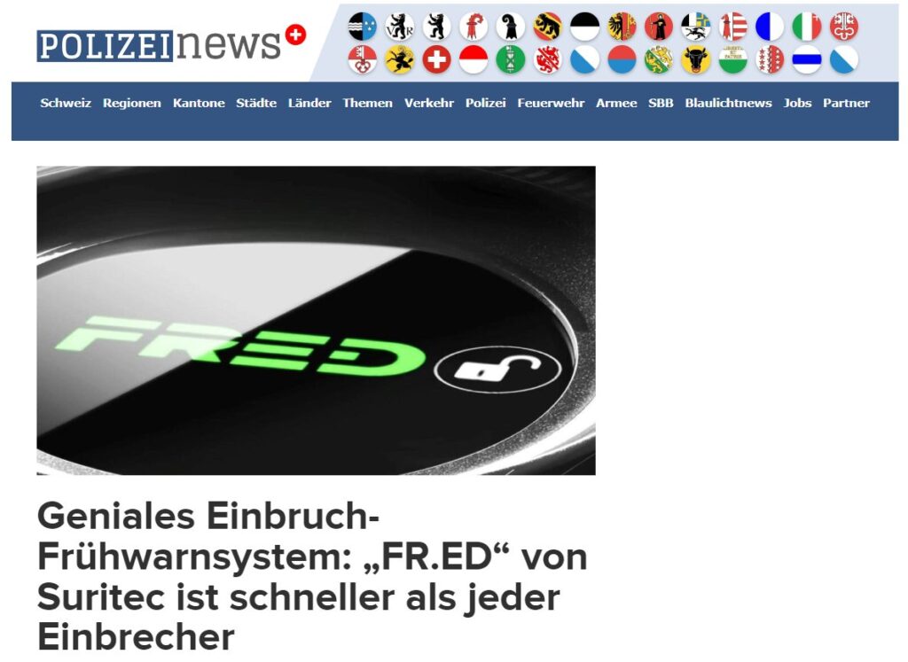 Suritec Erfahrung FRED Frühwarnsystem gegen Einbrecher Suritec Erfahrung FRED Frühwarnsystem